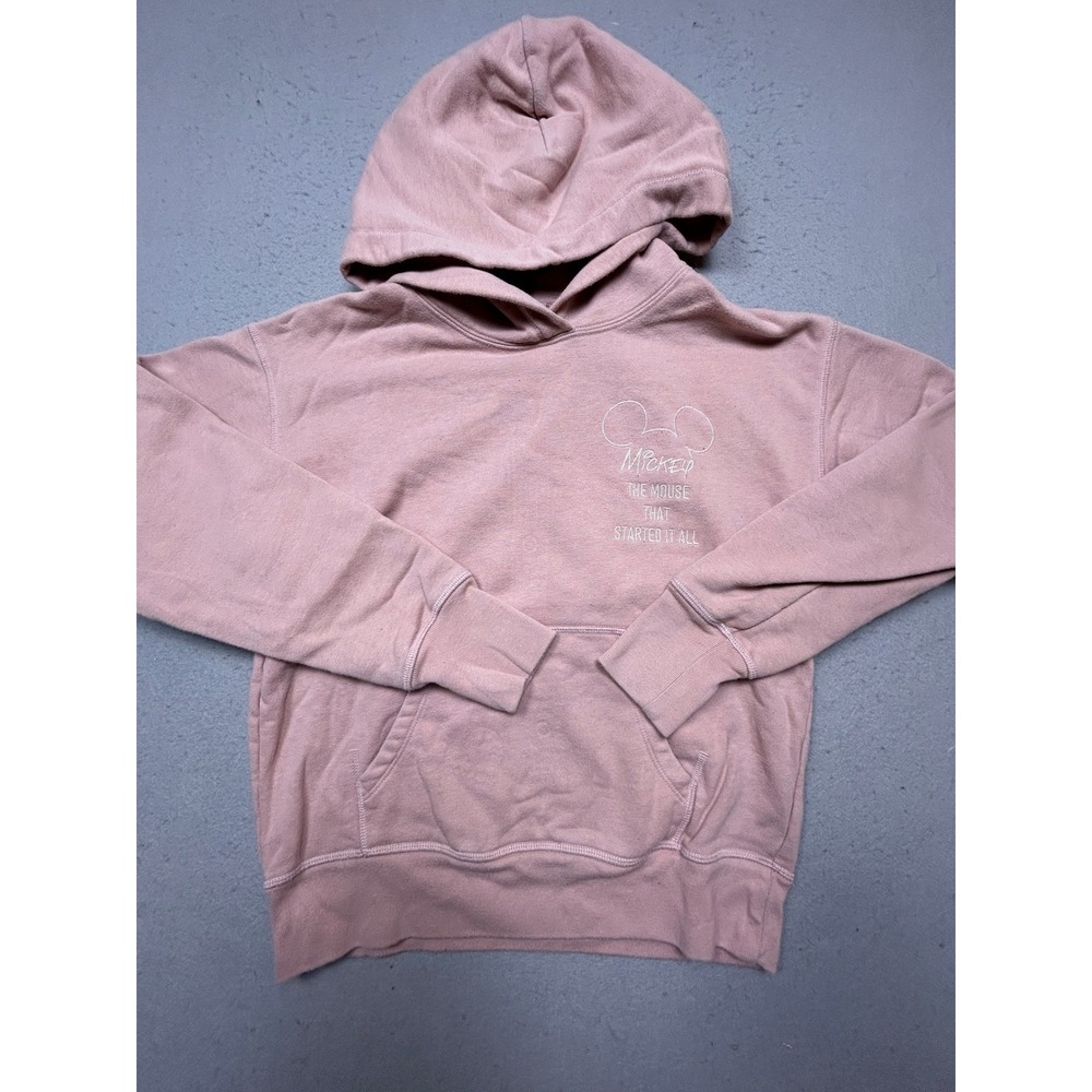 Uniqlo UT Disney Mickey Mouse Hoodie Cotton Blend Pink XS Womens